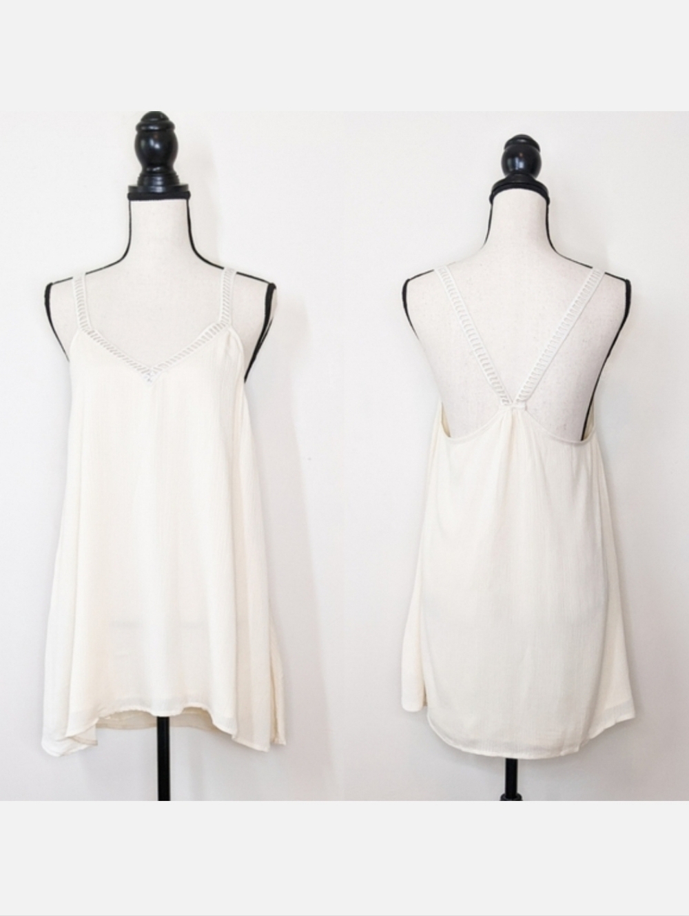 💜🦋LAST🦋 NWT Lucca Cream Ladder Lace Gauze Mini Dress